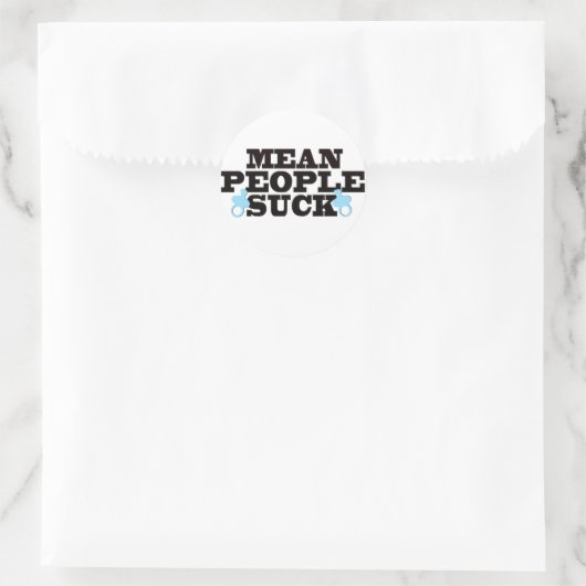 Mean People Suck Ronde Sticker (Tas)