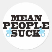Mean People Suck Ronde Sticker (Voorkant)