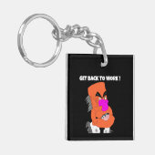mean puppet boss - Get back to work ! Sleutelhanger (Voorkant Links)