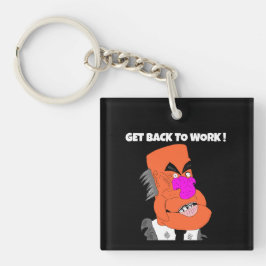 mean puppet boss - Get back to work ! Sleutelhanger