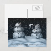 Mean Snowman Briefkaart (Voorkant / Achterkant)