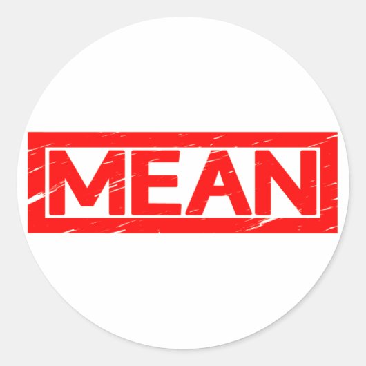 Mean Stamp Ronde Sticker (Voorkant)