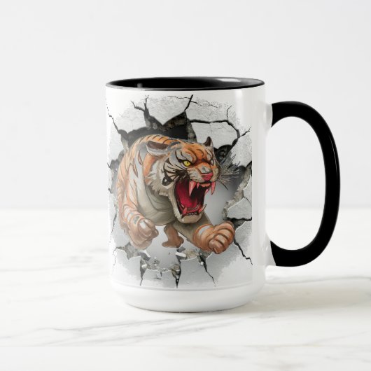 Mean Tiger achtergrond Mok (Rechts)