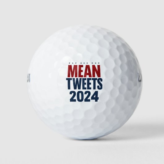 Mean Tweets 2024 Grappige verkiezing Trump Golfballen (Voorkant)