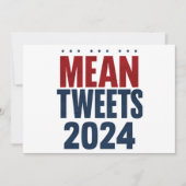 Mean Tweets 2024 Grappige verkiezing Trump Kaart (Voorkant)