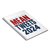 Mean Tweets 2024 Grappige verkiezing Trump Notitieboek (Rechterzijde)