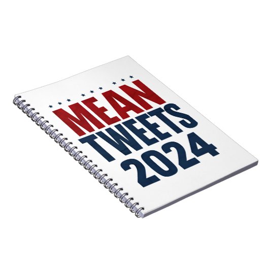Mean Tweets 2024 Grappige verkiezing Trump Notitieboek (Rechterzijde)