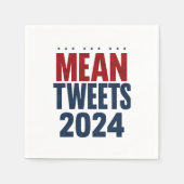 Mean Tweets 2024 Grappige verkiezing Trump Servet (Voorkant)
