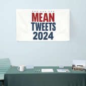 Mean Tweets 2024 Grappige verkiezing Trump Spandoek (Beurs)