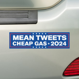 Mean Tweets Goedkope Gas Trump 2024 Bumpersticker