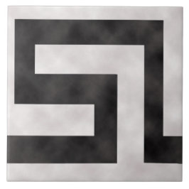 Meander ~ Black en White Tegeltje