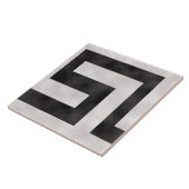 Meander ~ Black en White Tegeltje (Zijkant)