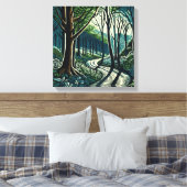 meander canvas afdruk (Insitu (Slaapkamer))