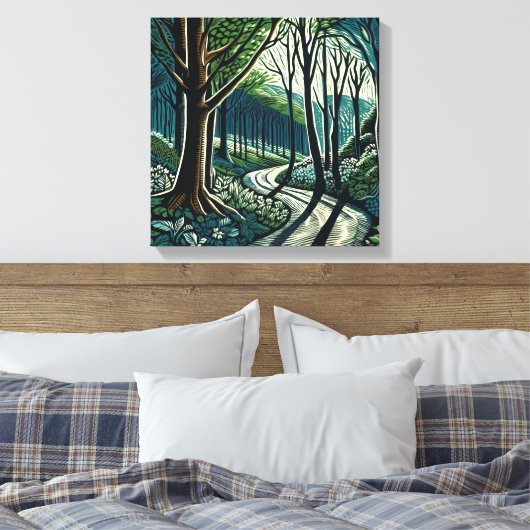 meander canvas afdruk (Insitu (Slaapkamer))