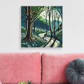 meander canvas afdruk (Insitu (Woonkamer))