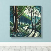 meander canvas afdruk (Insitu (Houten vloer))