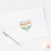 Meander in de diepte hart sticker (Envelop)