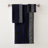 Meander Line Art Bad Handdoek (Insitu)