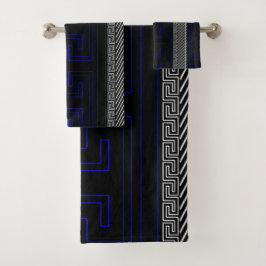 Meander Line Art Bad Handdoek