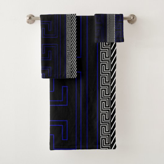 Meander Line Art Bad Handdoek (Insitu)