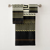 Meander Line Art Bad Handdoek (Insitu)