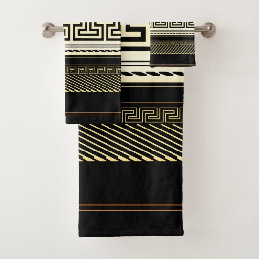 Meander Line Art Bad Handdoek (Insitu)