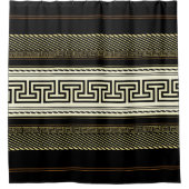 Meander Line Art Douchegordijn (Voorkant)