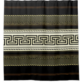 Meander Line Art Douchegordijn