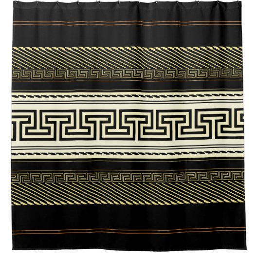 Meander Line Art Douchegordijn (Voorkant)