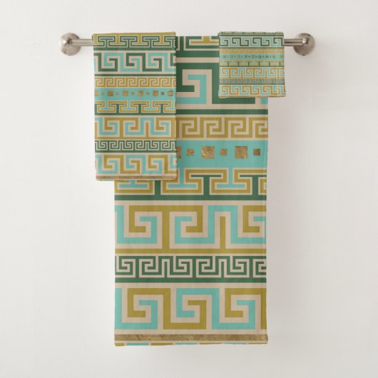 Meander Pattern - Griekse sleutelversiering #2 Bad Handdoek (Insitu)