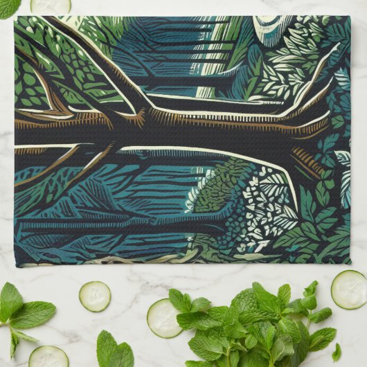 meander theedoek (Gevouwen)