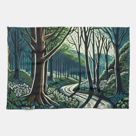 meander theedoek (Horizontaal)