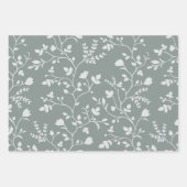 Meandering Florals Gentle Muted Botanicals Inpakpapier Vel (Voorkant 3)