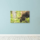 Meandering Moose Canvas Afdruk (Insitu (Houten vloer))