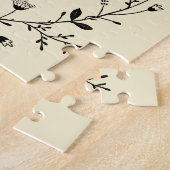 Meandering Vine Scroll Modern Wedding Invitation Legpuzzel (Zijkant)