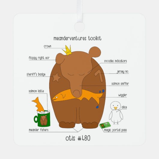 Meanderventures Toolkit No. 480 Otis Metalen Ornament (Voorkant)