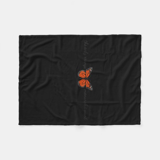 Meaningful The Only Orange Monarch I Want Butterfl Fleece Deken (Voorkant (Horizontaal))