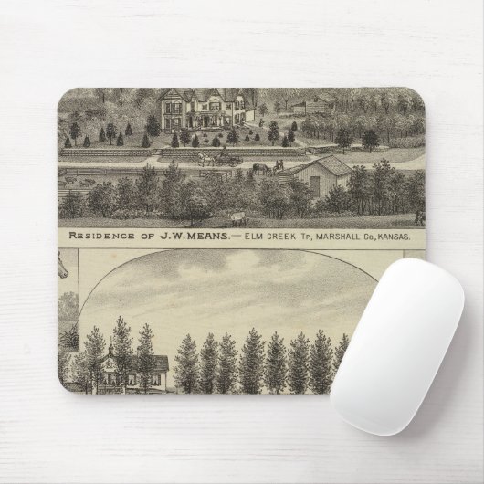 Means, forel en Sabins in Kansas Muismat (Met muis)