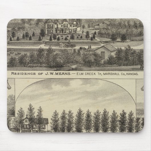 Means, forel en Sabins in Kansas Muismat (Voorkant)