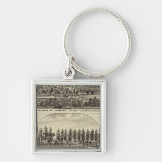 Means, forel en Sabins in Kansas Sleutelhanger (Voorkant)