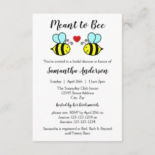 Means voor bijen - 3x5 Bridal Shower Invitation Kaart