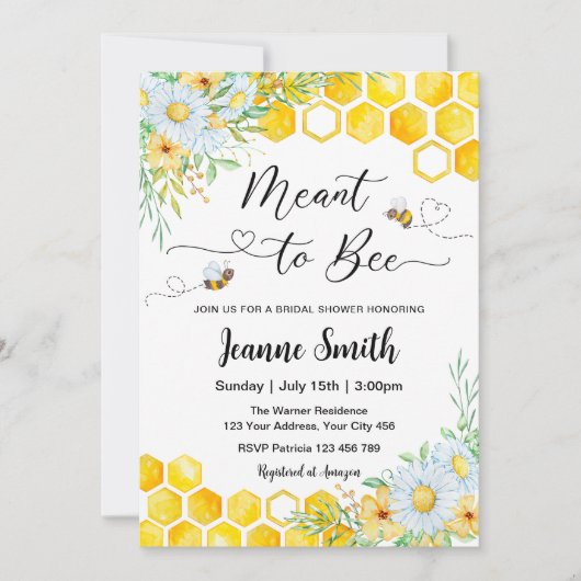 Means voor de bruiddoucheuitnodiging kaart (Voorkant)