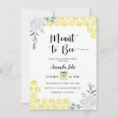 Means voor de doucheuitnodiging voor Bee Bridal Kaart (Voorkant)