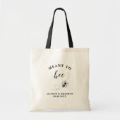 Meant to Bee Favor Wedding Welcome Tote Bag (Voorkant)