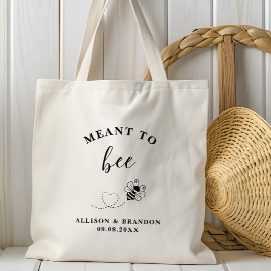 Meant to Bee Favor Wedding Welcome Tote Bag