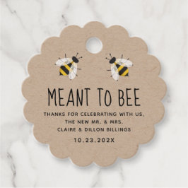 Meant to bee Honey Wedding Favor Label