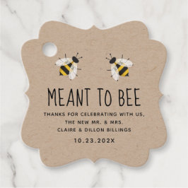 Meant to bee Honey Wedding Favor Label