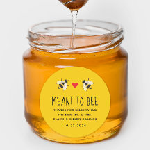 Meant to bee Honey Wedding Favor Label