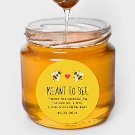 Meant to bee Honey Wedding Favor Label