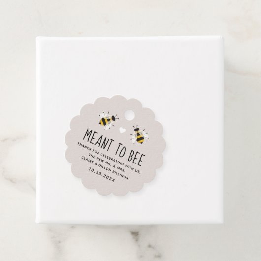 Meant to bee Honey Wedding Favor Label (In situ)